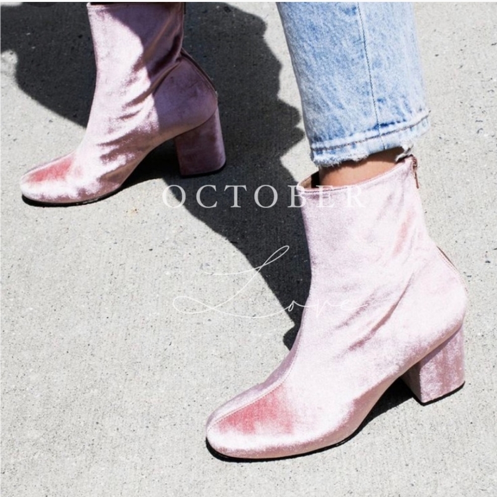 FREE PEOPLE Cecile Velvet Booties - Picture 7 of 15
